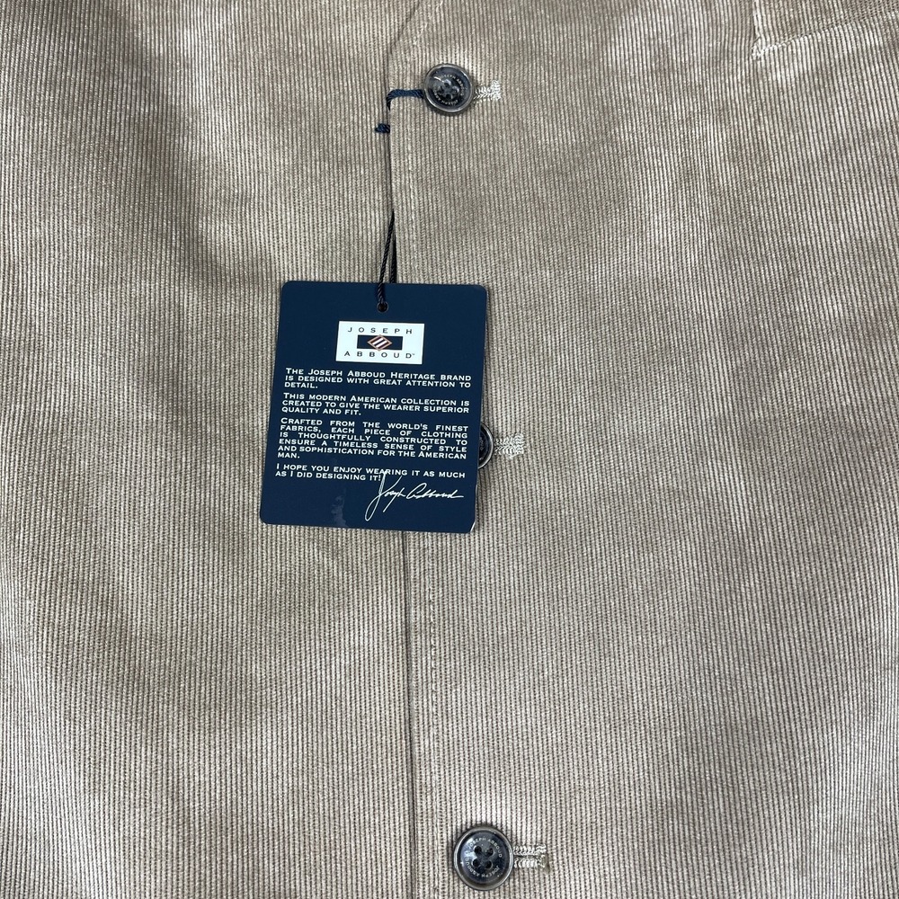 Joseph Abboud Vest Men 5XL Beige Paisley Lined Corduroy Pockets Dad Classic NEW - Picture 7 of 16